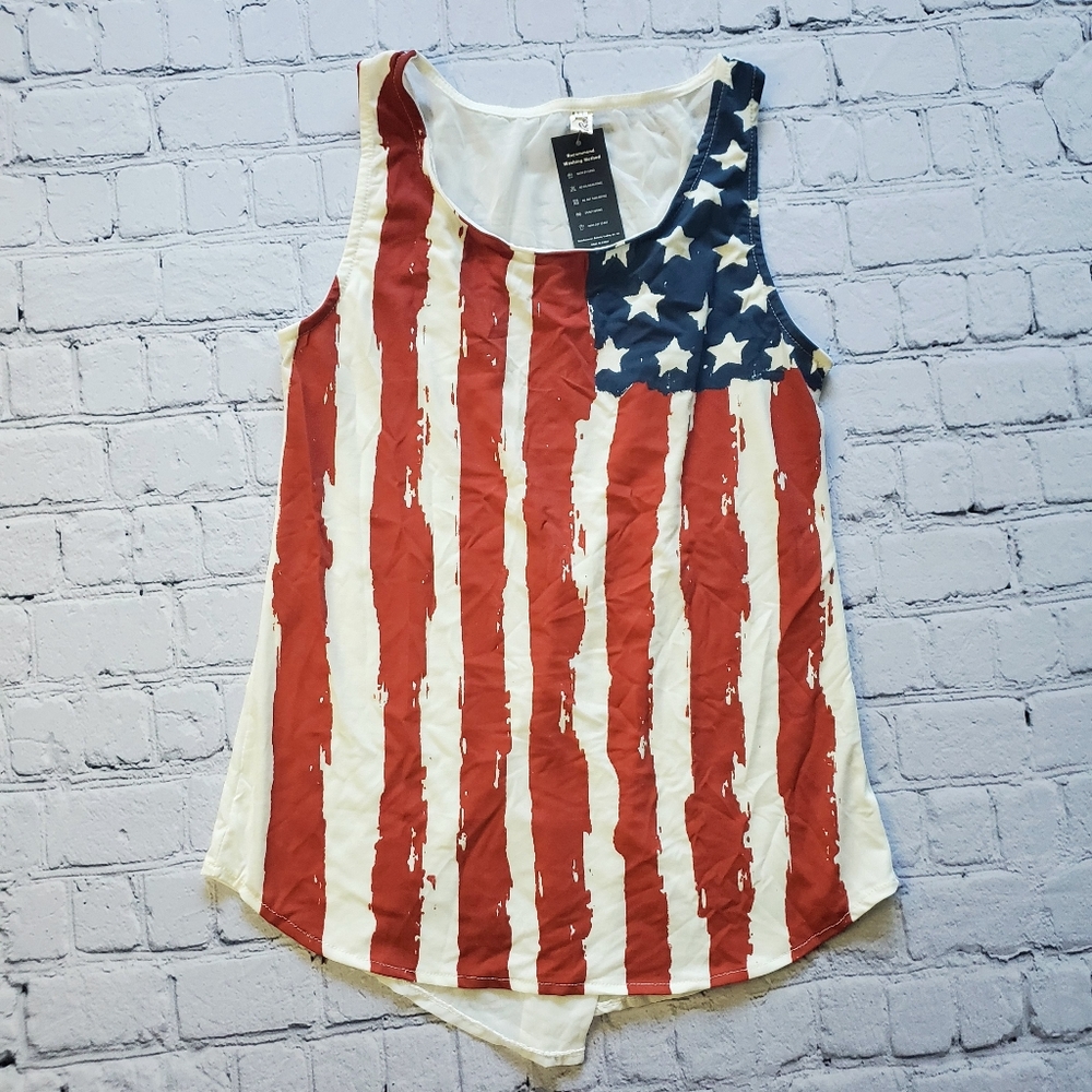 NWT 4th of July Tank America Patriot Sz XL